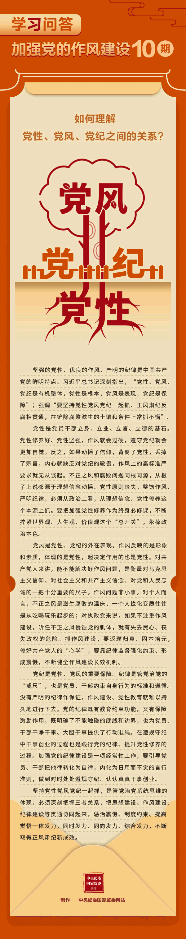 10.加强党的作风建设⑩ 如何理解党性、党风、党纪之间的关系？